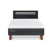 Cama Europea CIC 2 Plazas Ortopedic Advance + Respaldo Munich Negro