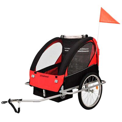 Imagen 2 del producto Carro de Arrastre para Bicicleta BeRide Trailer Rojo Bebesit