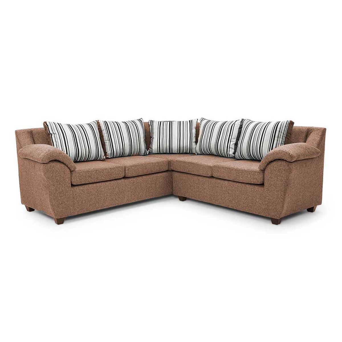 Sofá Seccional Muebles MPR Cattaleya 5 Café