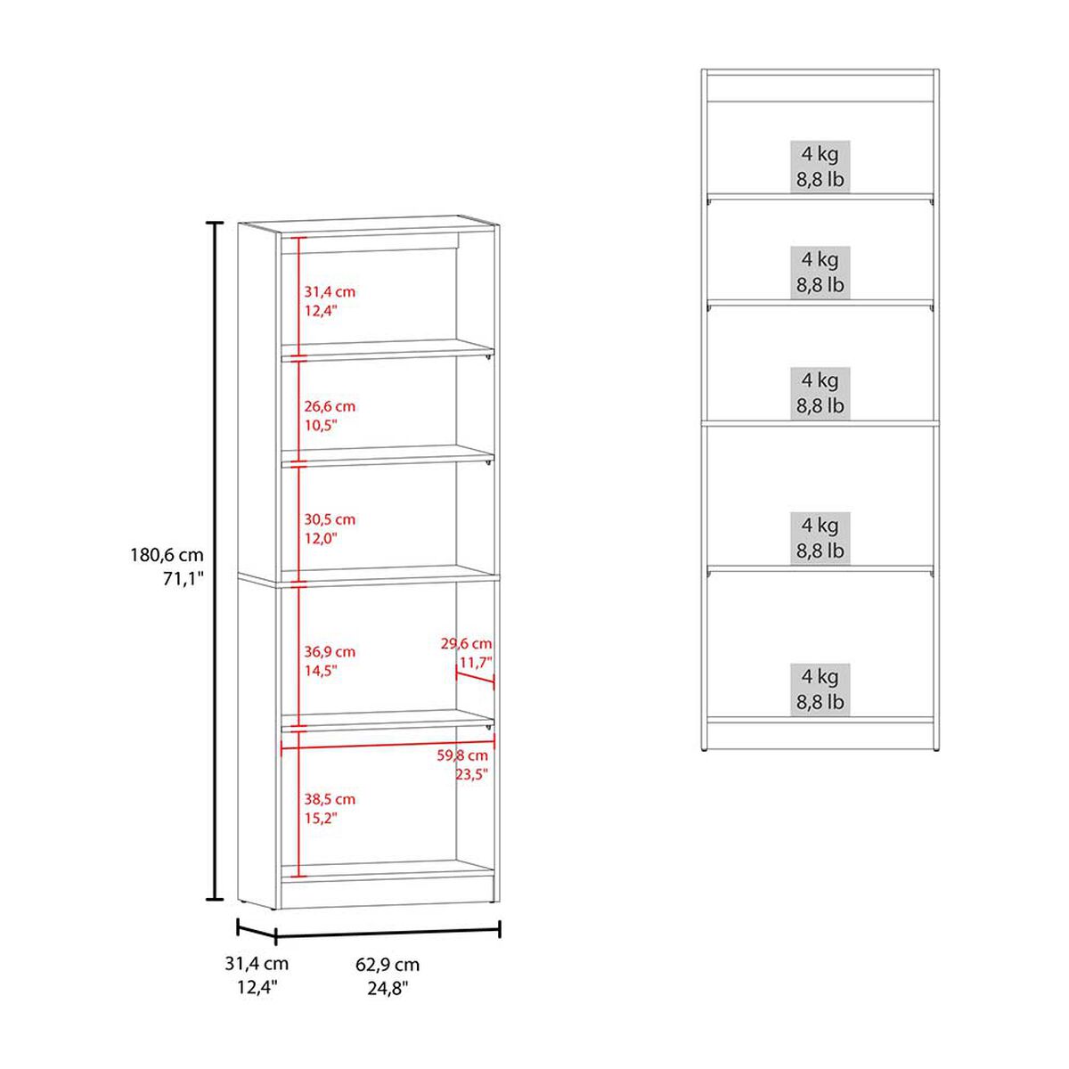 Estante Tuhome Home E4 2 Puertas Avellana Wengue