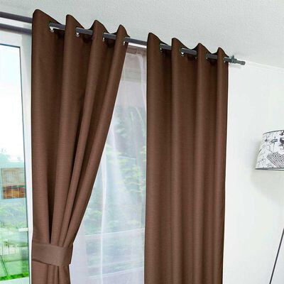 Imagen 2 del producto Combo Cortinas Doral Rustico 220 x 140 cm Café