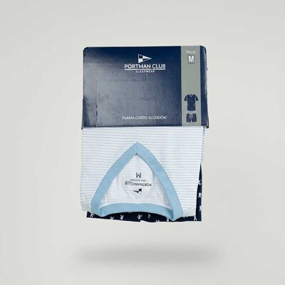 Imagen 1 del producto Pijama Manga Corta Hombre Portman Club Celeste, Gris-Melan, Gris-Oscur