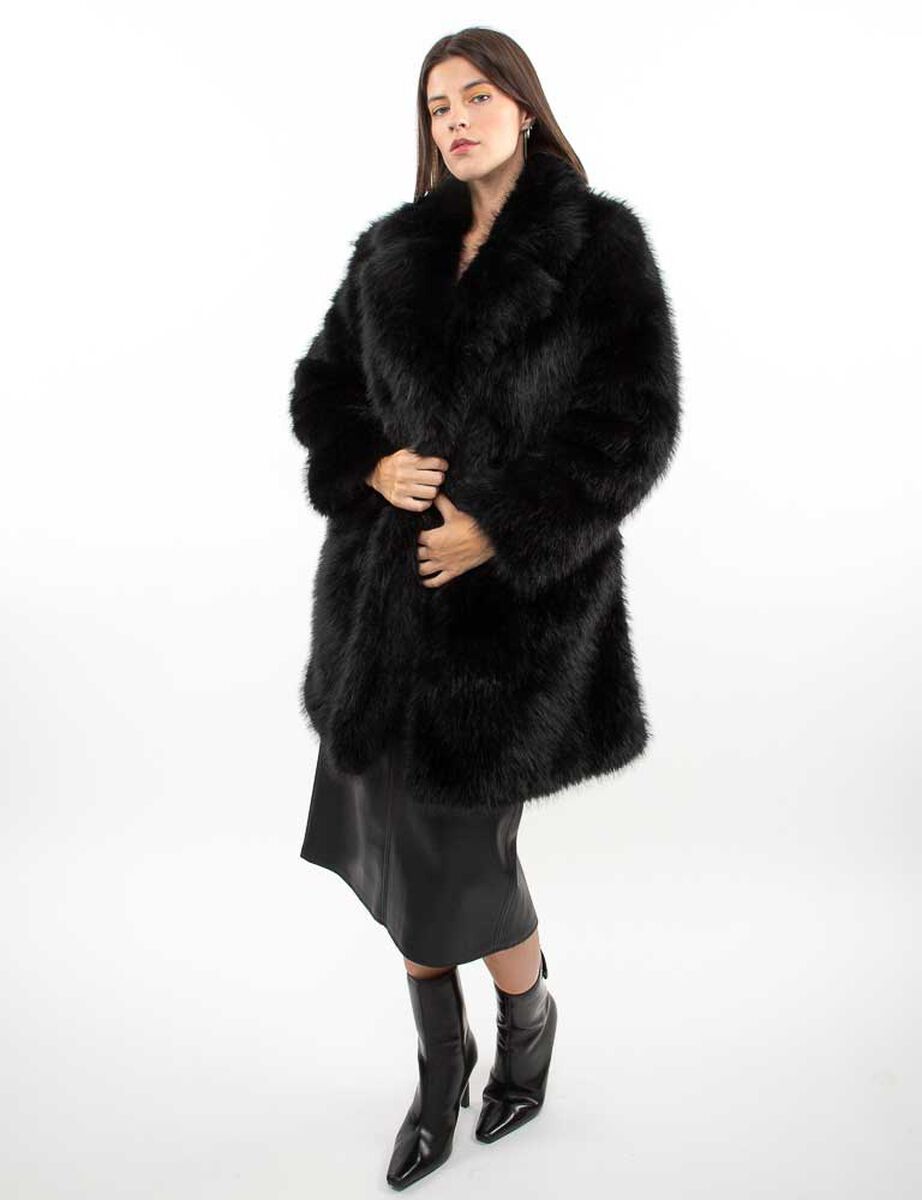 Abrigo Trench Peludo Mujer Zibel