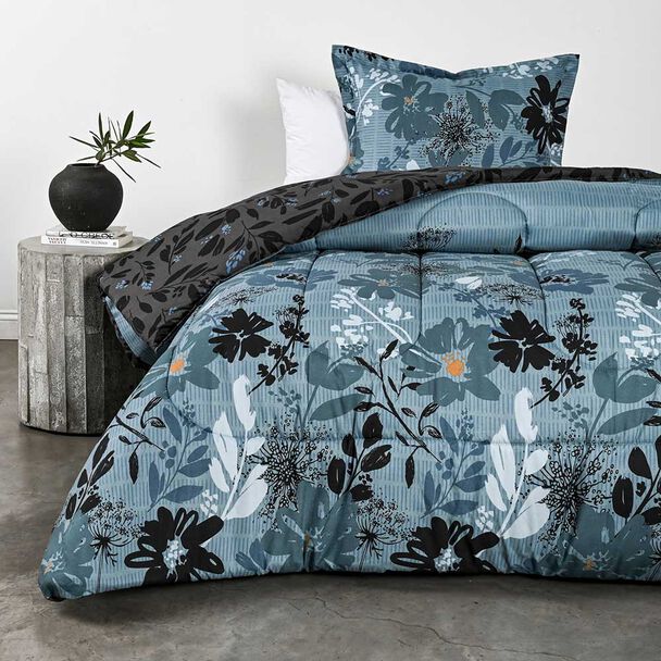 Plumón Estampado Elements & Co 1,5 Plazas Sunflower