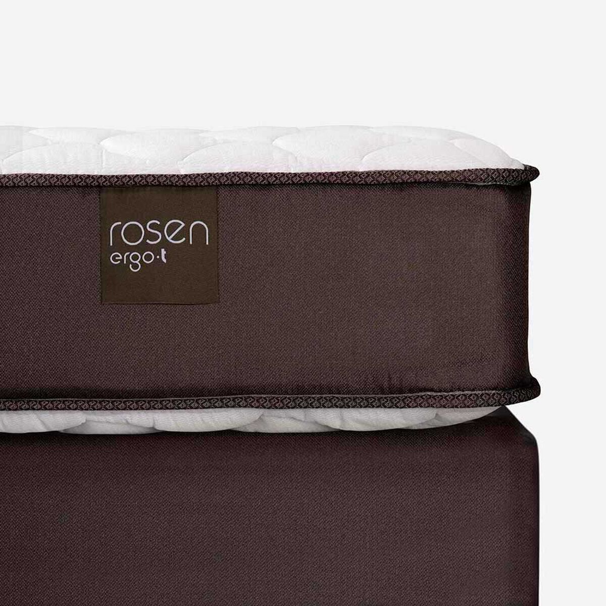 Cama Europea Rosen Base Dividida King Ergo T + Respaldo + 2 Veladores
