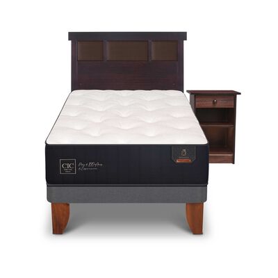 Imagen 1 del producto Cama Europea CIC 1,5 Plazas Premium + Respaldo + Velador