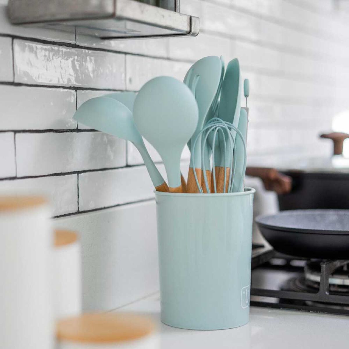 Set 12 Utensilios de Cocina Silicona Simplit Calipso