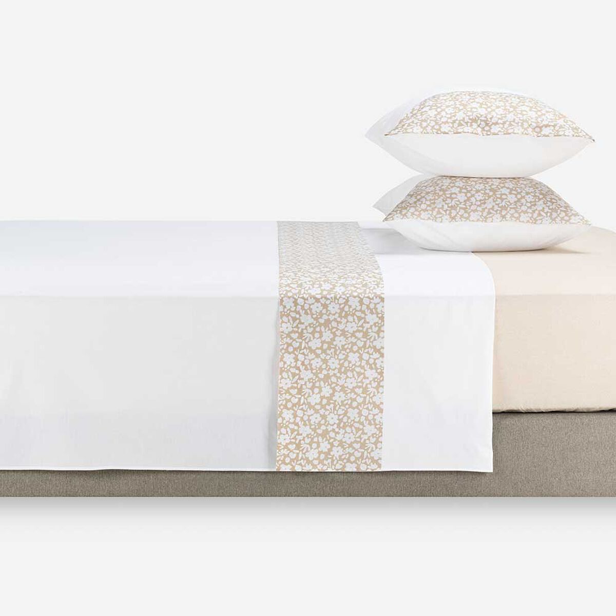 Juego de Sábanas Rosen 180 Hilos King Guarda Spring Beige