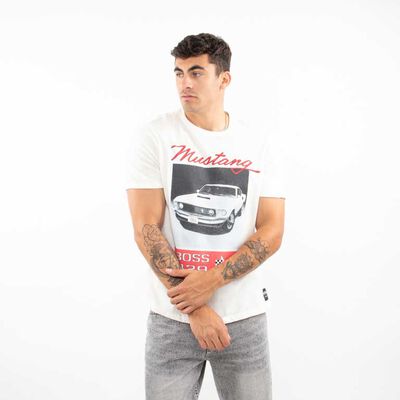 Polera Con Estampado Manga Corta Hombre Icono