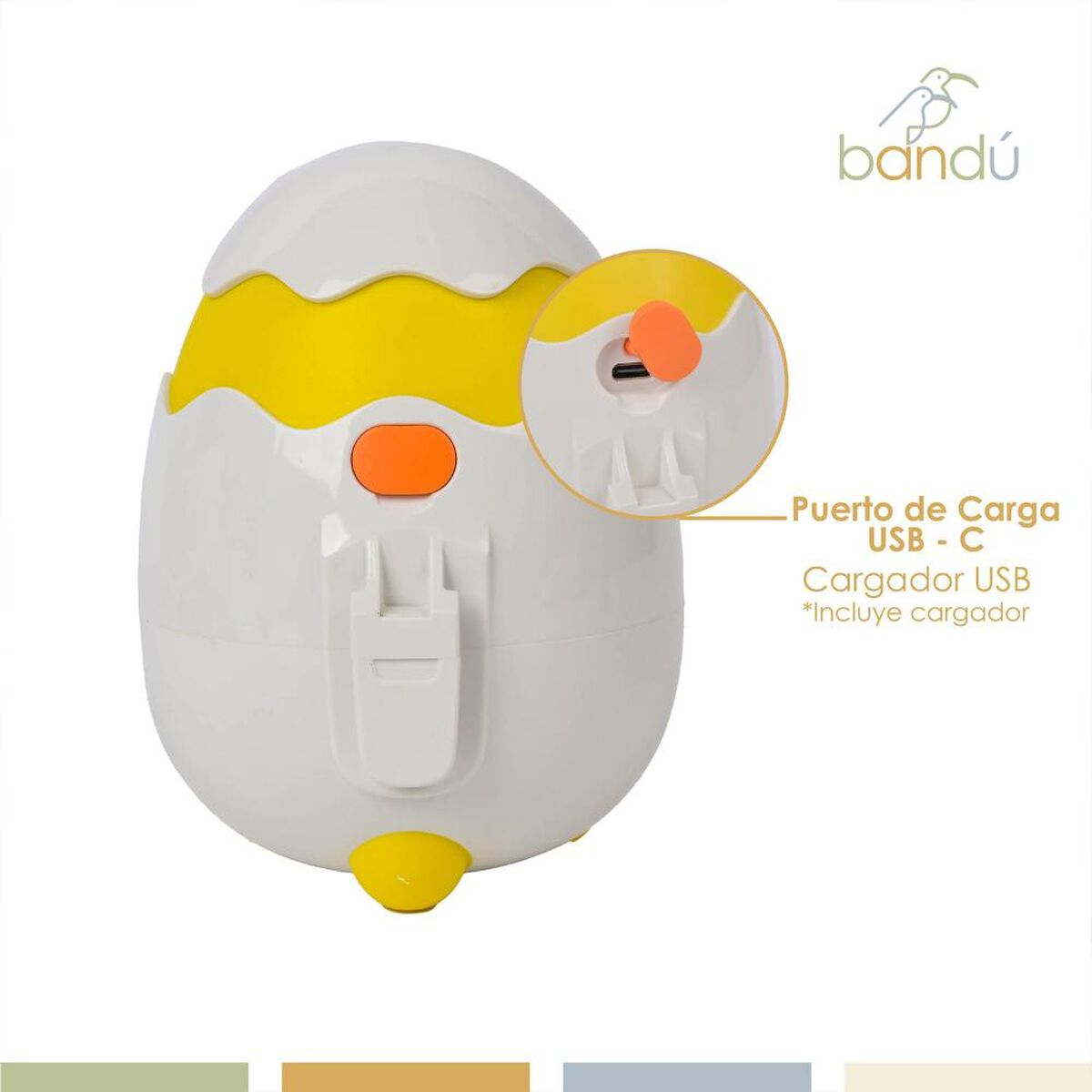 Mecedor El&eacute;ctrico Coche Recargable Beb&eacute; Baby Chick Band&uacute;