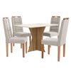 Juego de Comedor Yardas Monza 4 Sillas Off White