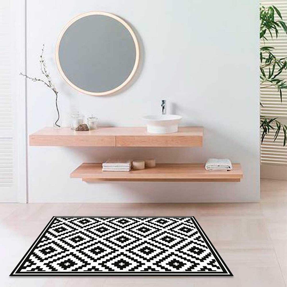 Alfombra Davanti Rombos Black 70 x140 Rombos Black