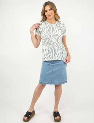 Imagen 2 del producto Polera Manga Corta Mujer Portman Club Animal-Pri, Azul, Beige, Burdeo, Cafe-Print