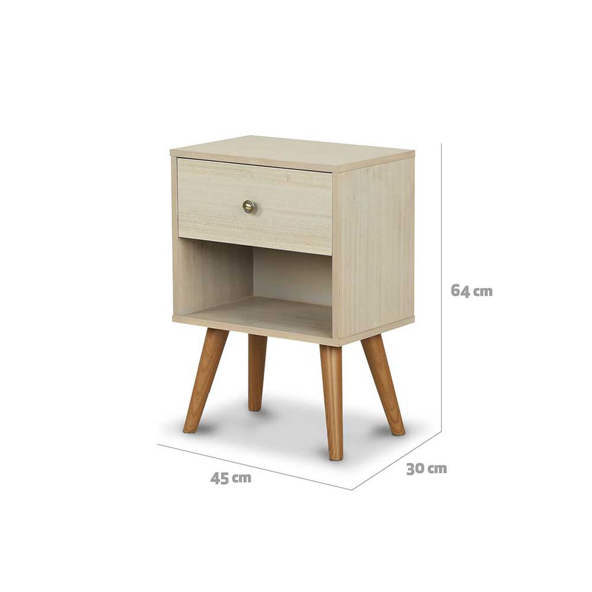 Velador CIC Munich Gales 1 Cajón Alpino