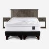 Cama Europea Rosen Base Dividida 2 Plazas Art 4 + Respaldo + 2 Veladores Ray