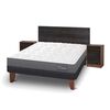 Cama Europea CIC 2 Plazas Anatomic + Respaldo + 2 Veladores Espresso