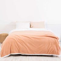 Frazada de Poliéster Mashini 2 Plazas Liso Camel