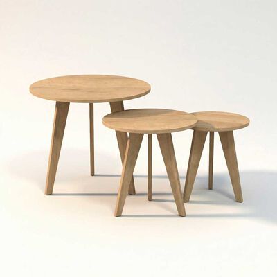 Set 3 Mesas Living Home Mobili Bergen