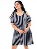 Vestido Corto Manga Corta Hombros Descubiertos Mujer Extralindas
