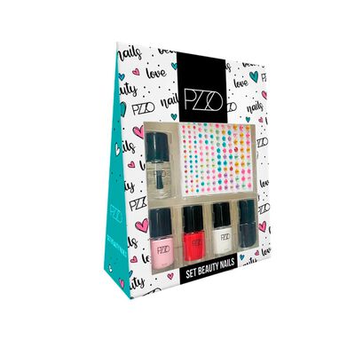Set Beauty Nails + Stickers Petrizzio