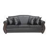 Juego de Living Innovamuebles New Bugambilia Sofá 3 Cuerpos + Sofá 2 Cuerpos Negro