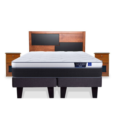 Cama Europea Flex King Nexus Base Dividida + Set Colonia
