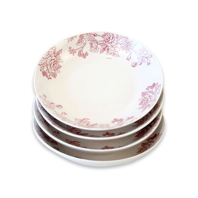 Imagen 2 del producto Set Platos Hondo Doral Flor 4 Piezas Porcelana