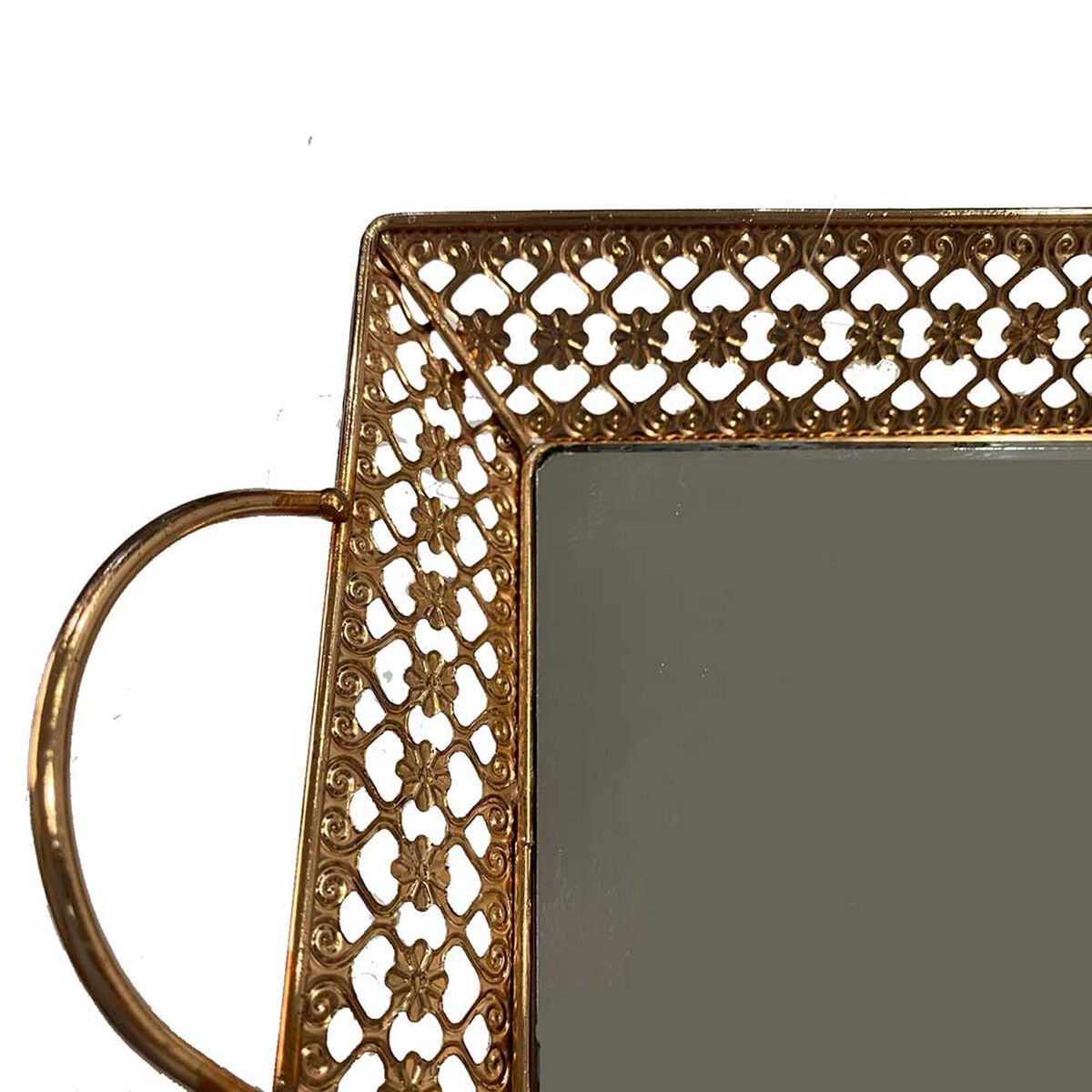 Bandeja Metal Vgo Espejada Rectangular 30 x 20 cm Dorado