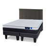 Cama Europea Flex King Nexus Base Dividida + Respaldo Design Grafito