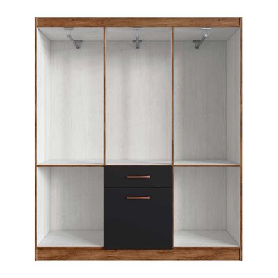 Imagen 2 del producto Closet Altavisión 5806 Negro Castaña 6 Puertas 1 Cajon