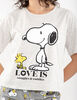 Pijama Corto de Algodón Mujer Snoopy