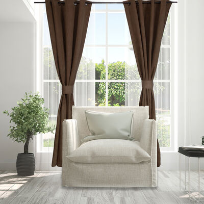 Imagen 2 del producto Set Cortinas Doral Amazon City 220 x 140 cm Café
