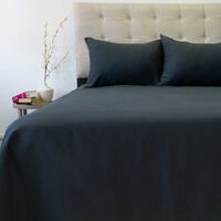 Juego de Sábanas Doral King Lisas 210 Hilos Negro