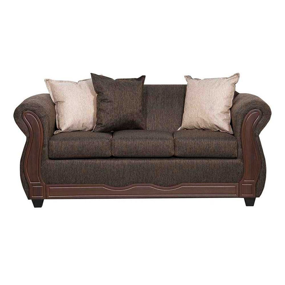 Sof&aacute; Black Factory Serrano 3 Cuerpos Caf&eacute;