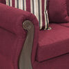Juego de Living Innovamuebles New Bugambilia Sofá 3 Cuerpos + Dos Sillones 1 Cuerpo Burdeo