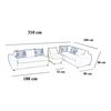 Sofá Seccional Modular Elegant Detail Houston 7 Cuerpos Beige