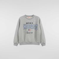 Polerón Niña Mila Gris, Negro, Rosa