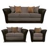 Juego de Living Elegant Detail Minesota Sofá 3 Cuerpos + Sofá 2 cuerpos + Sillón 1 Cuerpo Gris