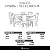 Juego de Comedor Latam Home Merida 6 Sillas Gris Claro