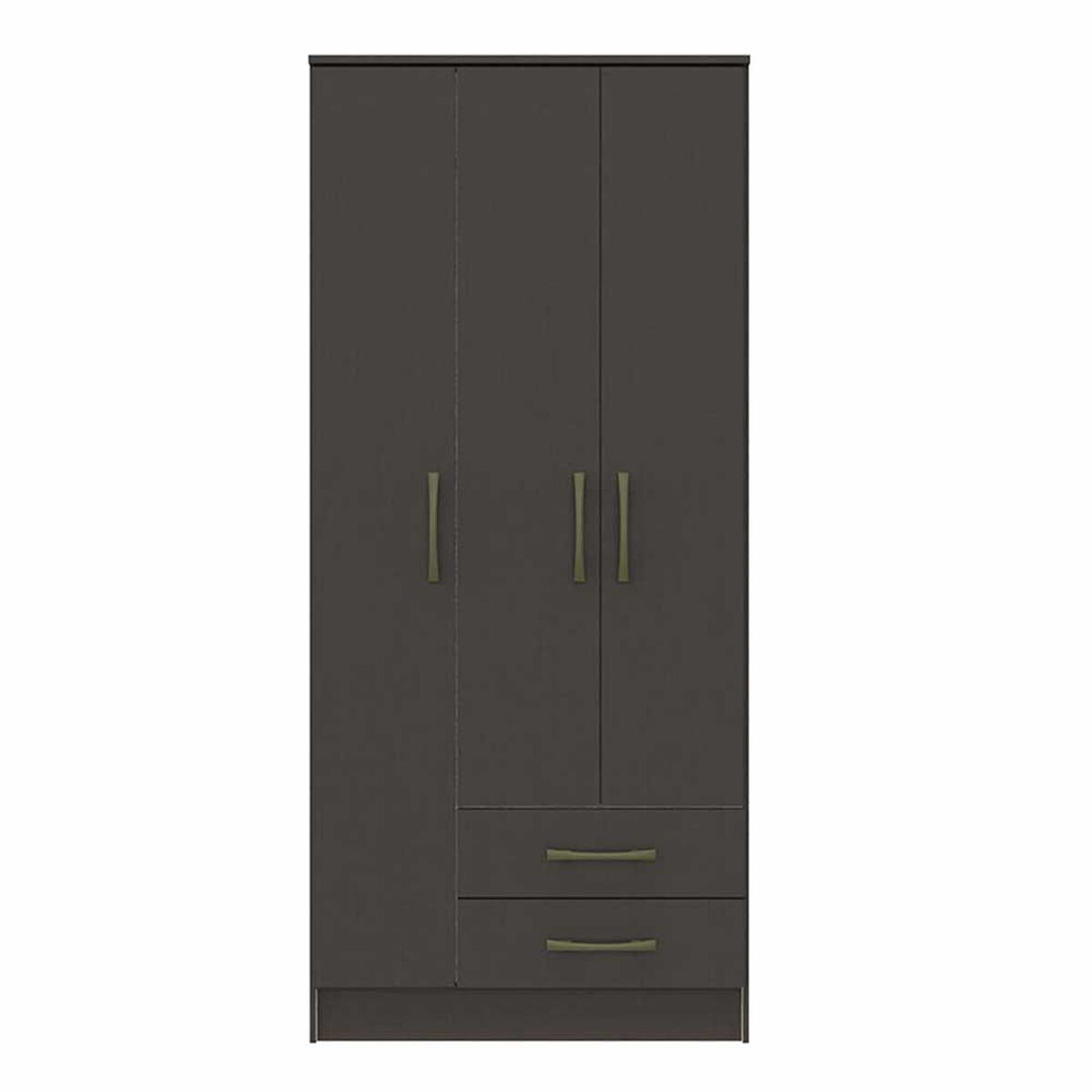 Clóset Vekkahome Pequim 3 Puertas 2 Cajones Negro