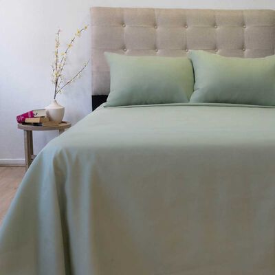 Juego de S&aacute;banas Doral 2 Plazas Lisas 210 Hilos Verde