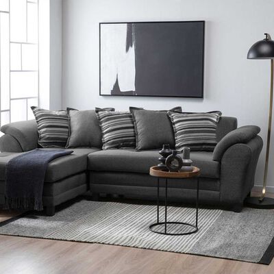 Sof&aacute; Seccional Izquierdo Living Factory Mustang 4 Cuerpos Gris