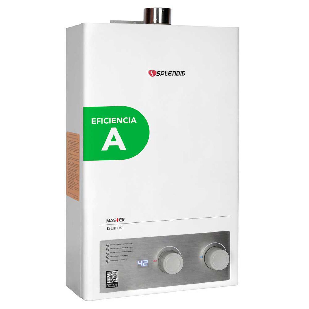 Calefont 13 litros Gas natural Tiro forzado Splendid