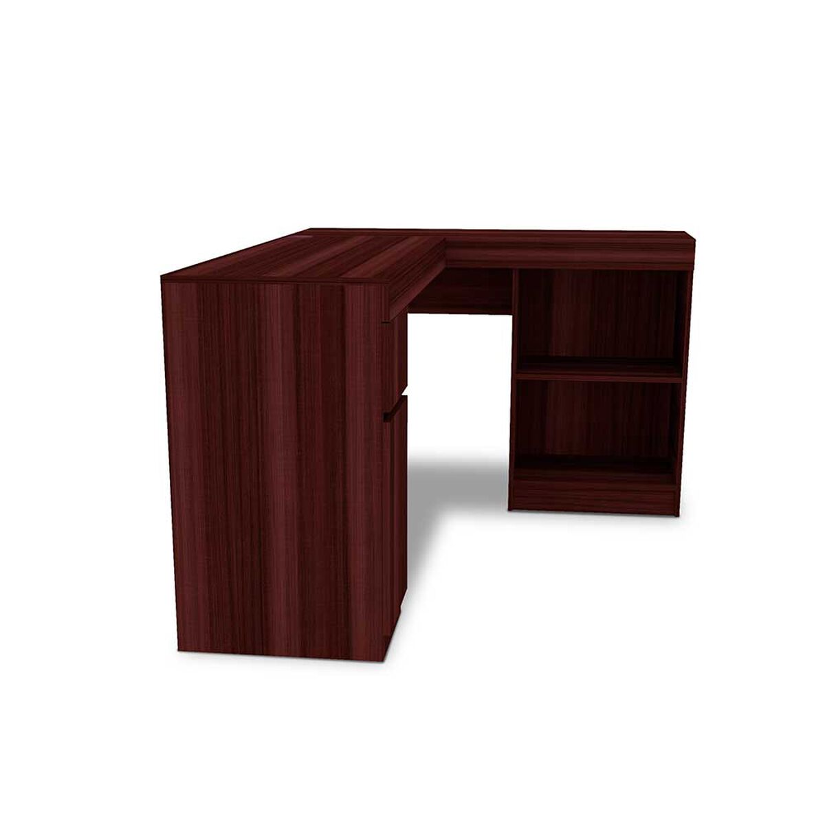 Escritorio Esquinero CIC Palermo Chocolate 1 Cajón