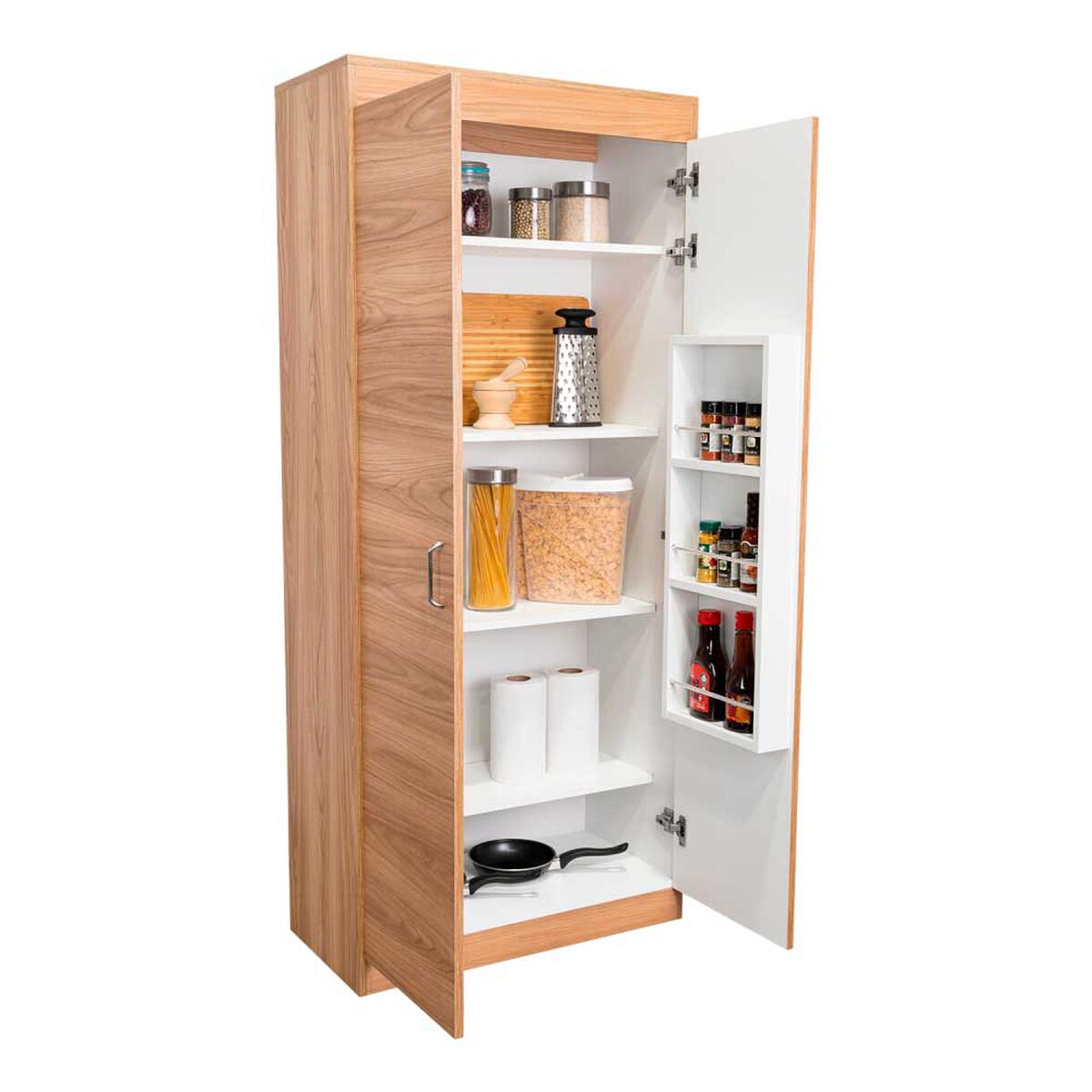 Despensa TuHome Varese 2 Puertas Blanco Fresno Europeo