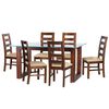 Juego de Comedor Latam Home Pamplona Girona 6 Sillas Velvet Beige