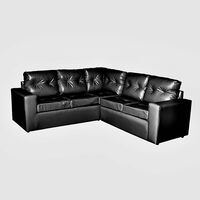 Sofá Seccional Modular Kea Liverpool 5 Cuerpos PU Negro