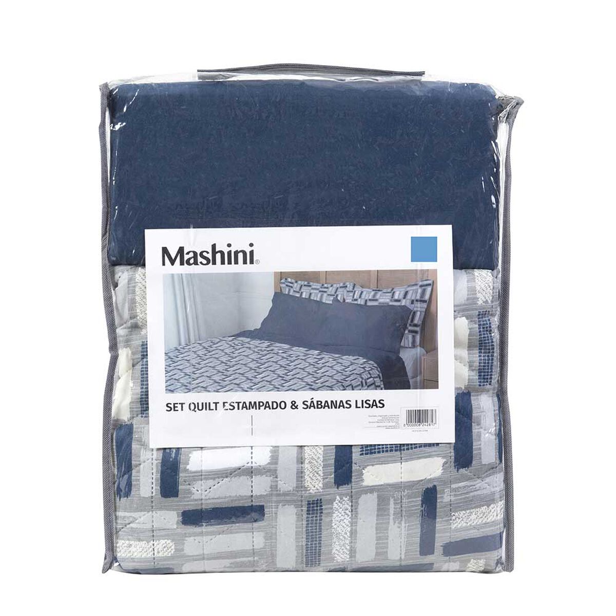 Set Quilt Estampado + Juego de Sábanas Mashini King Yuka