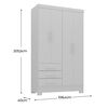Closet Di Poretti Design Paraty 3 Cajones 4 Puertas Blanco
