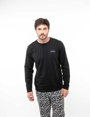 Imagen 1 del producto Pijama Larga Hombre Icono Negro